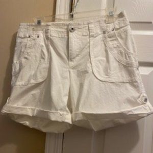 INC White Cotton Shorts